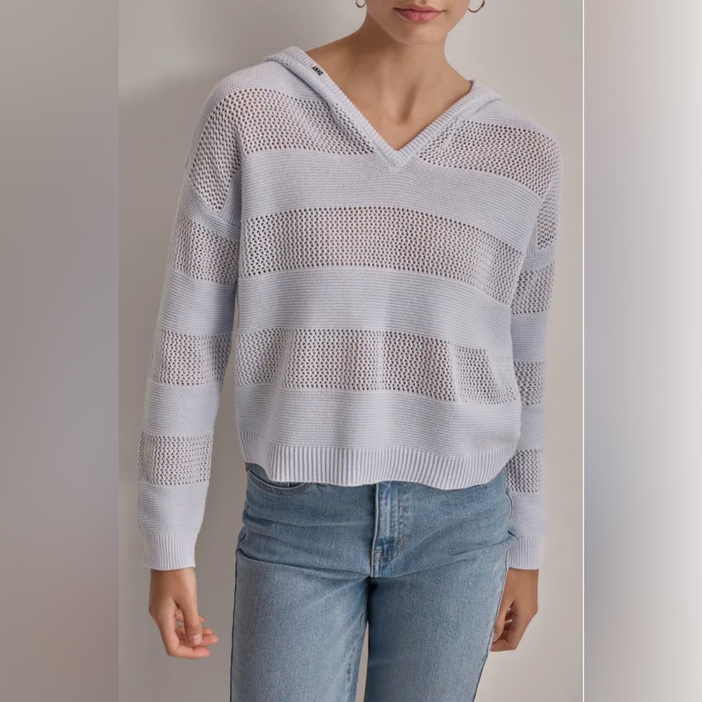 NWT DKNY Stripe Hooded Sweater